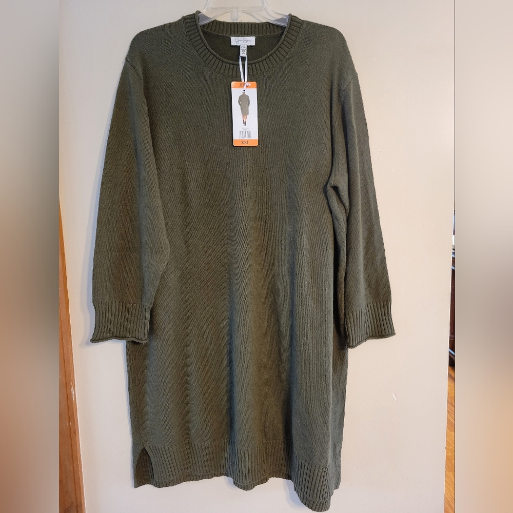 Jessica Simpson XX-Large Women's Long Sleeve Cozy Knit Sweater Mini Dress